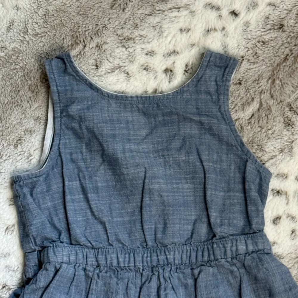 Cat & Jack lightweight denim dress girls small cutout star embroidery summer